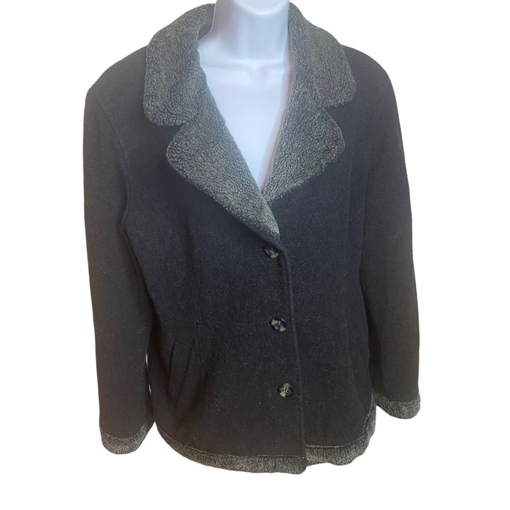 Outbrook gray 100% wool size M coat